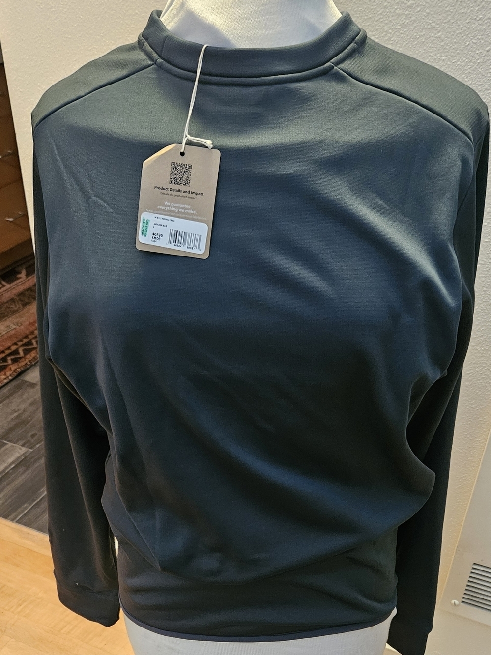 Brand New W Tags Patagonia R1 Thermal Crewneck Men's S/ Wmn's M Smolder Blue - Picture 4 of 5